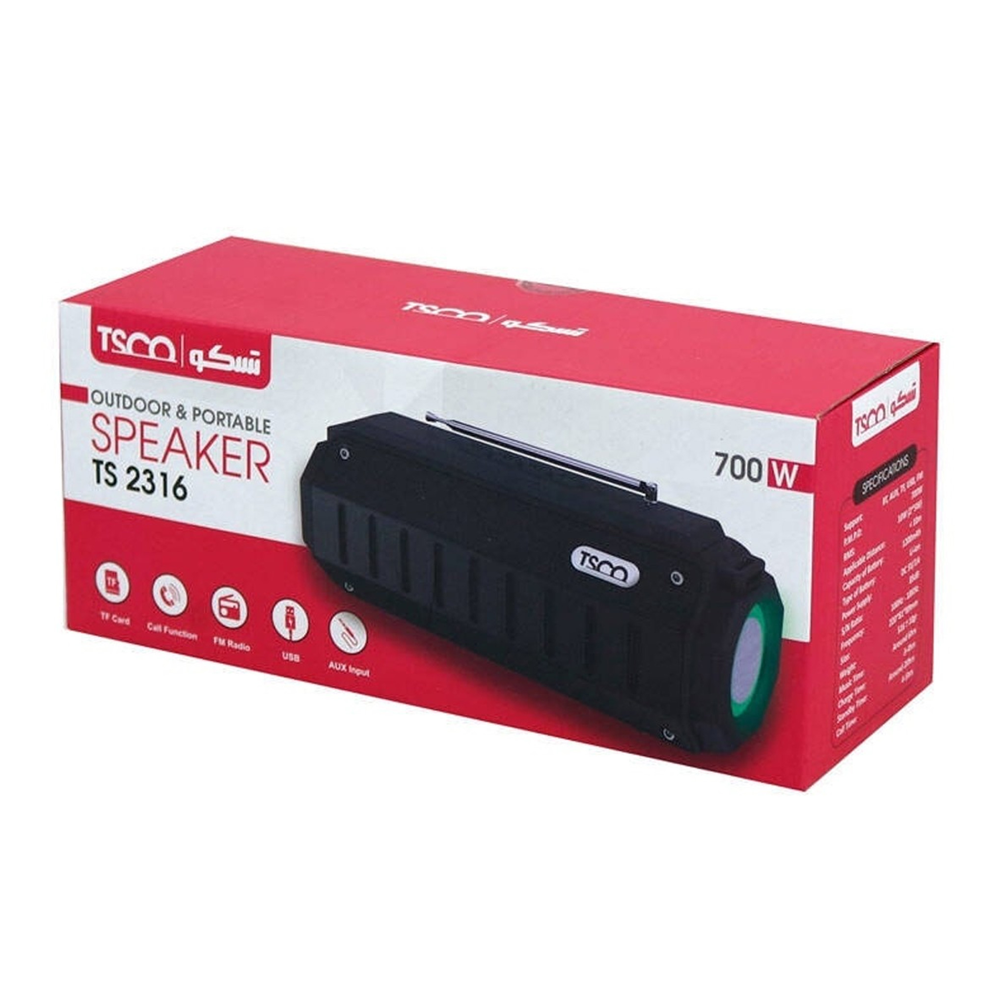 اسپیکر بلوتوثی تسکو مدل TS 2316