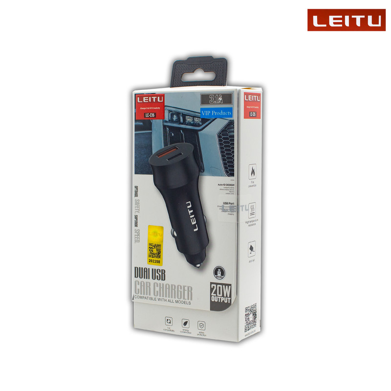 شارژر فندکی لیتو مدل LC-C15 به همراه کابل میکرو