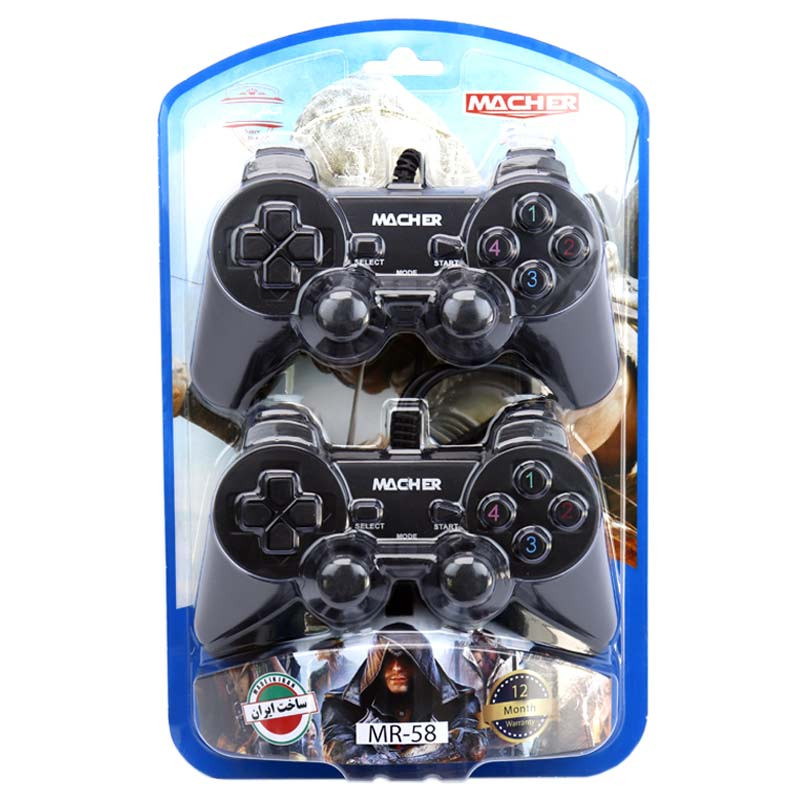 دسته بازی دوبل با سیم مچر مدل MR-58