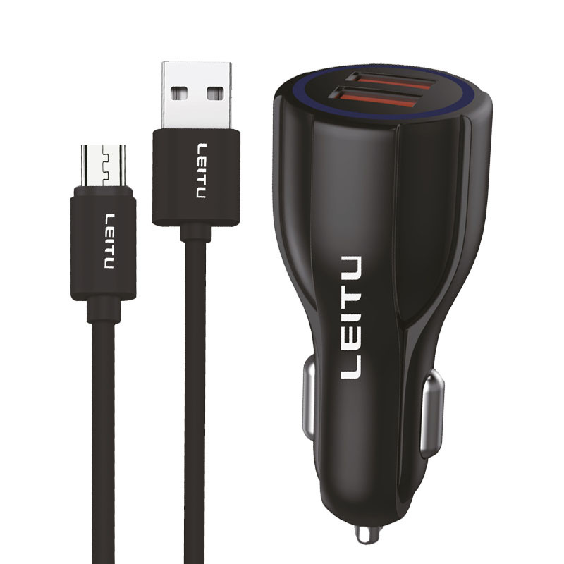 شارژر فندکی لیتو مدل LC-C4 به همراه کابل میکرو